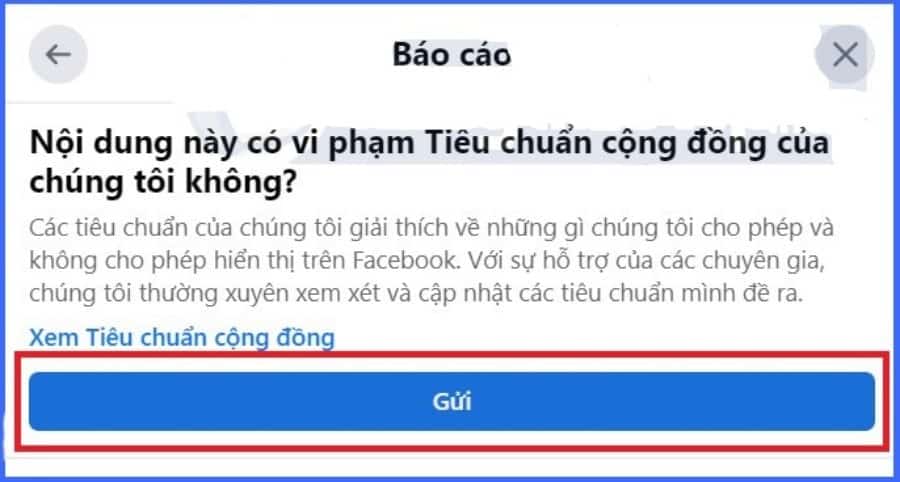 Nhấn gửi