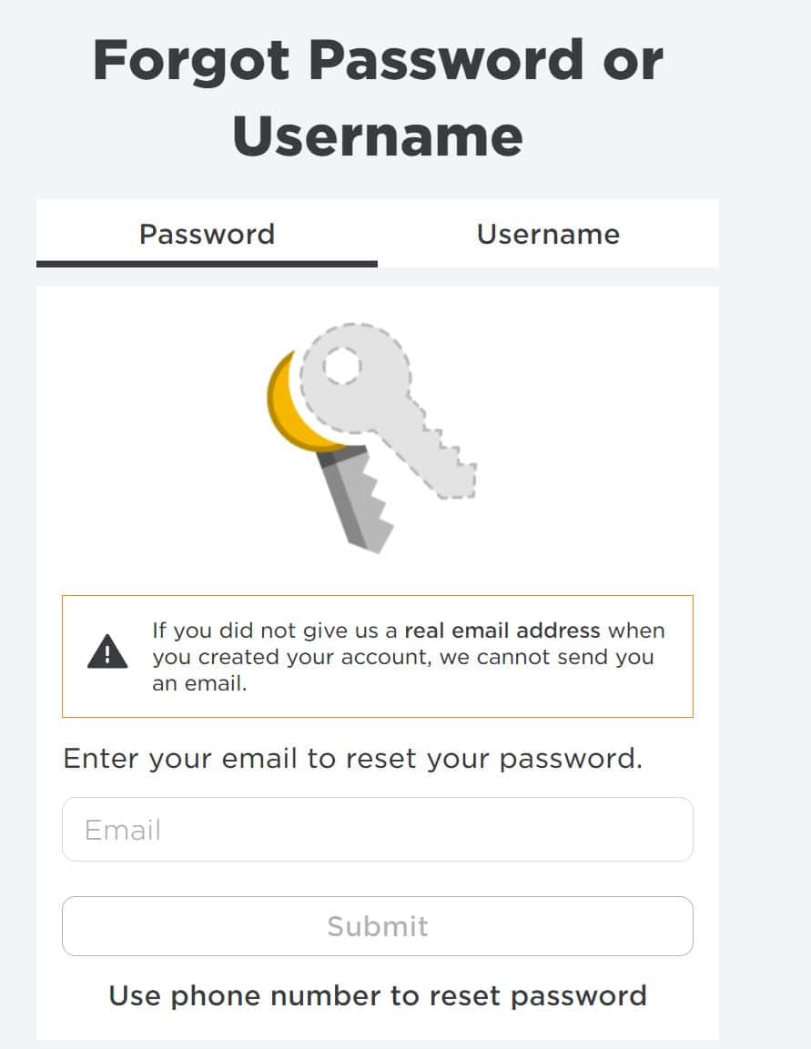 Nhập địa chỉ Gmail và nhấn Submit