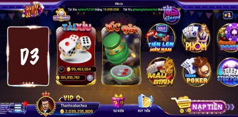 Shop Garena tặng bạn ảnh tài xỉu rikvip mới nhất