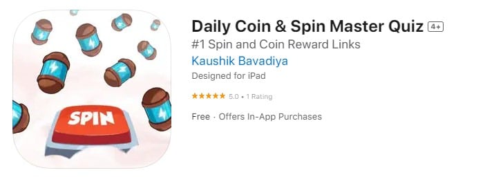 Spin Master Spins & Coin Quiz