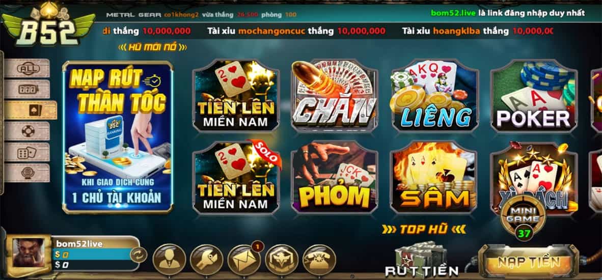 Top hình tài xỉu b52