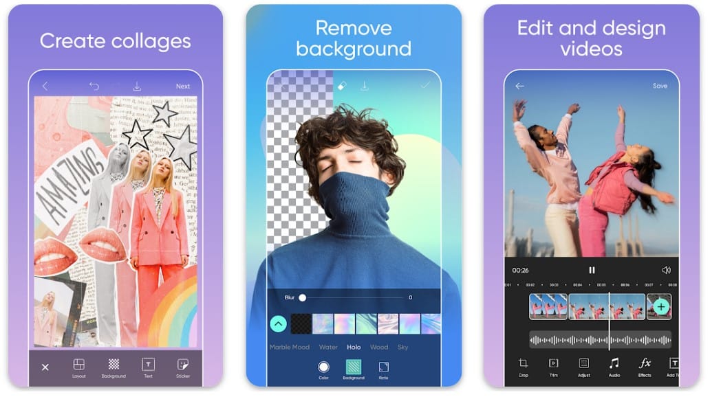 Ứng dụng xóa quần áo trên Pics Art