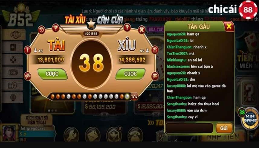 bộ hình thua tài xỉu b52