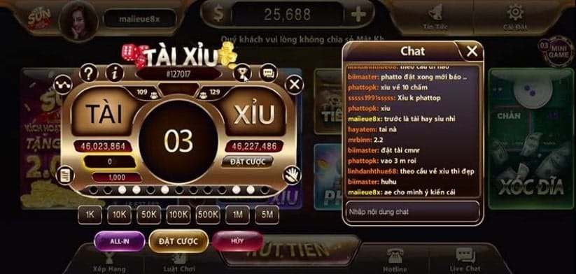 hình đánh tài xỉu sunwin mới nhất