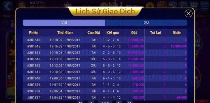hình thua tài xỉu go88 mới nhất