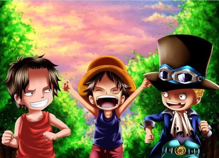 Ace Sabo Luffy Lúc Nhỏ Siêu cute