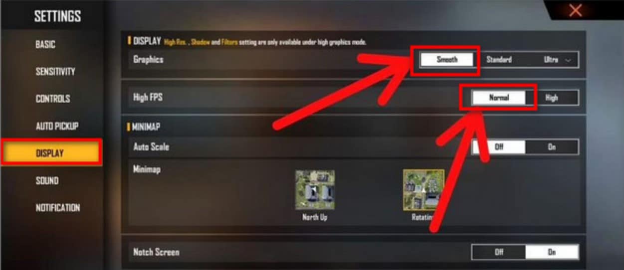 Cài đặt đồ hoạ Free Fire vừa đủ