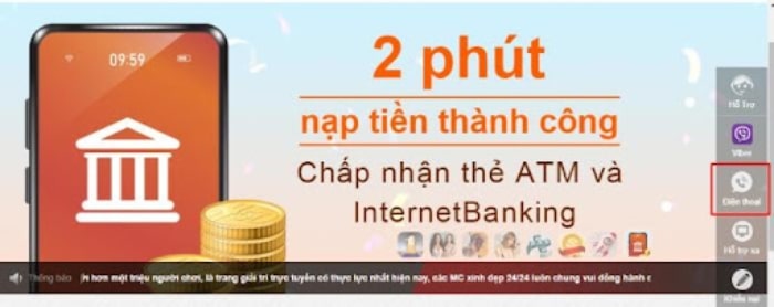 Chọn mục Điện thoại - Cách Xoá Tài Khoản Kubet