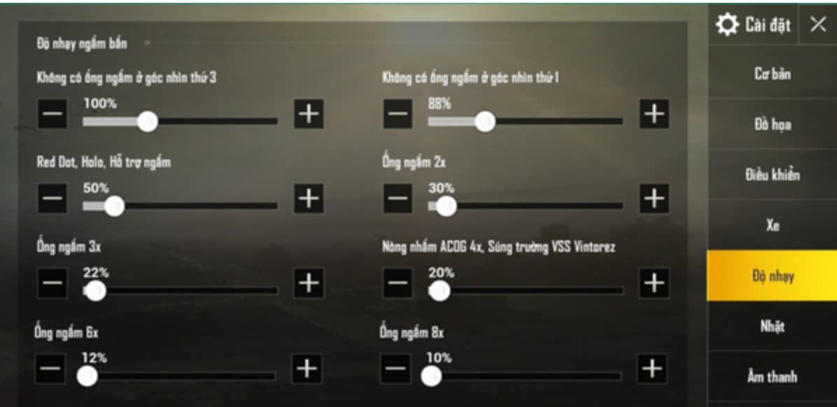 Điều chỉnh cài đặt đồ hoạ PUBG