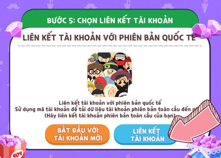 Hãy chọn “Liên kết tài khoản”