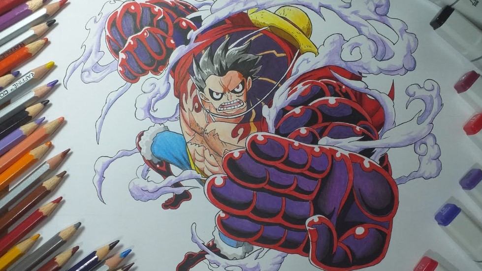 Hình Luffy Gear 4 Có Màu