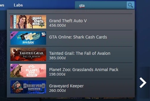 Kiếm từ khóa GTA V