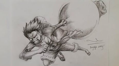 Vẽ Luffy G4 Bằng Bút Chì