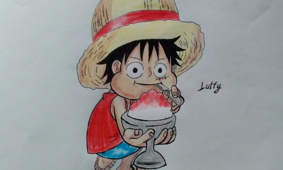 Vẽ Tranh Luffy Chibi