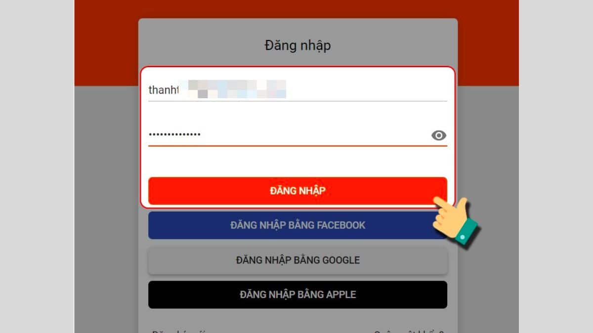 đăng nhập tài khoản trên trang đổi thẻ