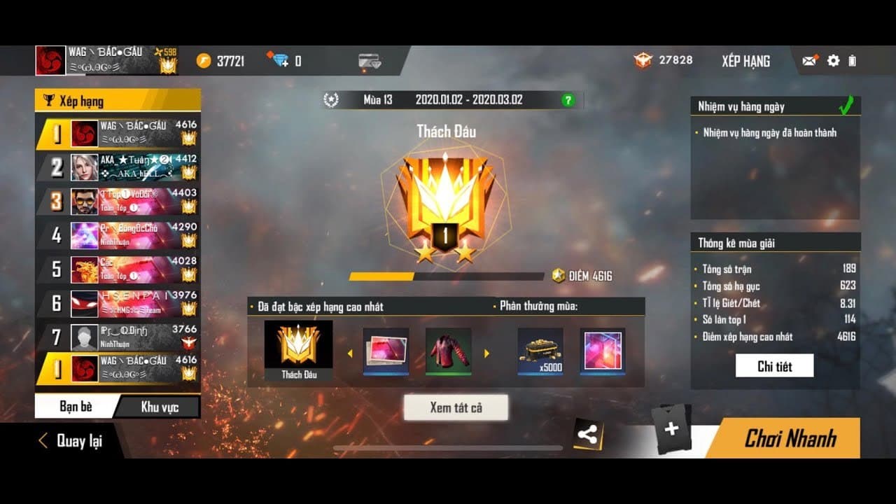 Ảnh Đại Kiện Tướng Free Fire mới nhất