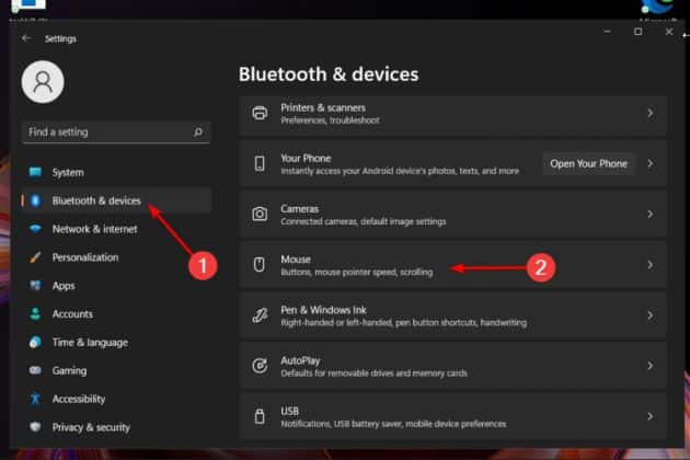 Đi tới mục Bluetooth & devices