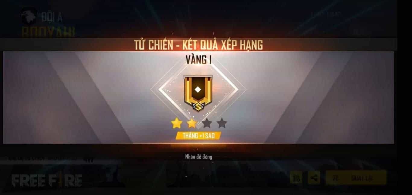 Hình ảnh rank Tử Chiến Vàng