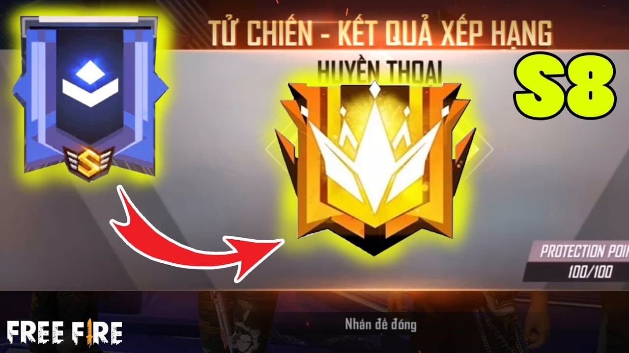 Hình rank Thách Đấu Free Fire ấn tượng