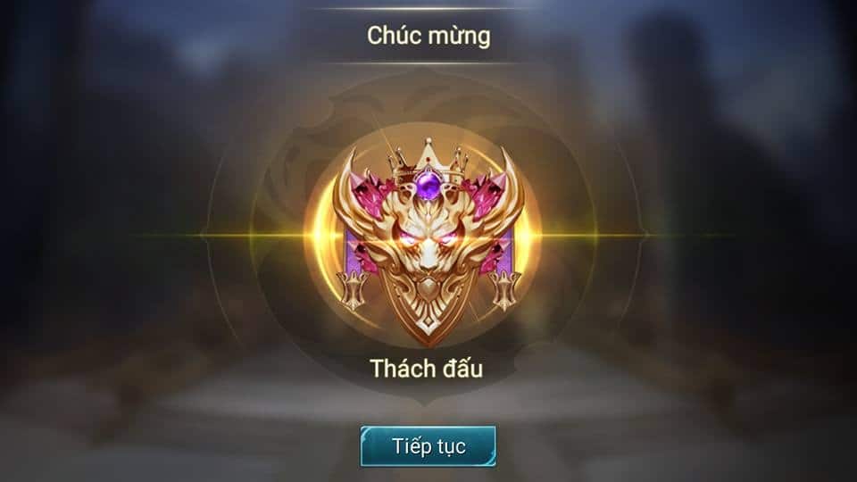 Hình rank Thách Đấu trong Liên Quân xịn sò
