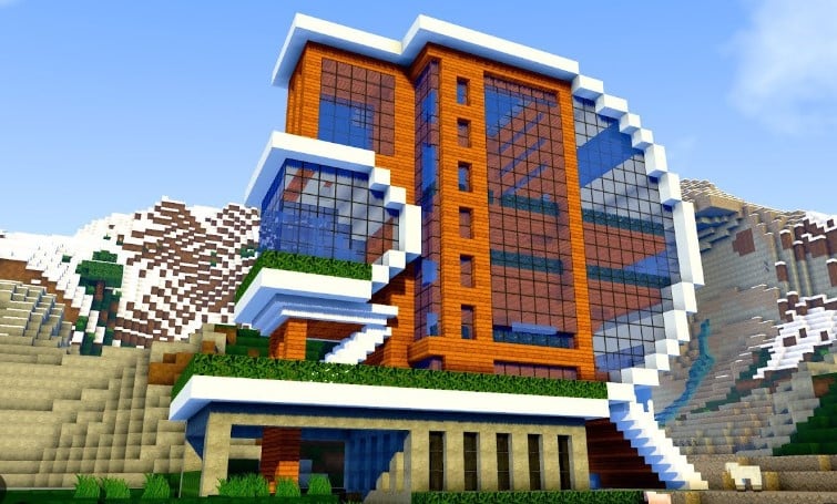 Mẫu nhà Minecraft đẹp hiện đại