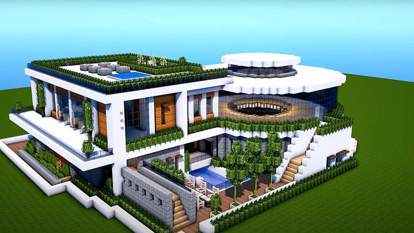 Mẫu nhà Minecraft hiện đại đẹp đặc sắc