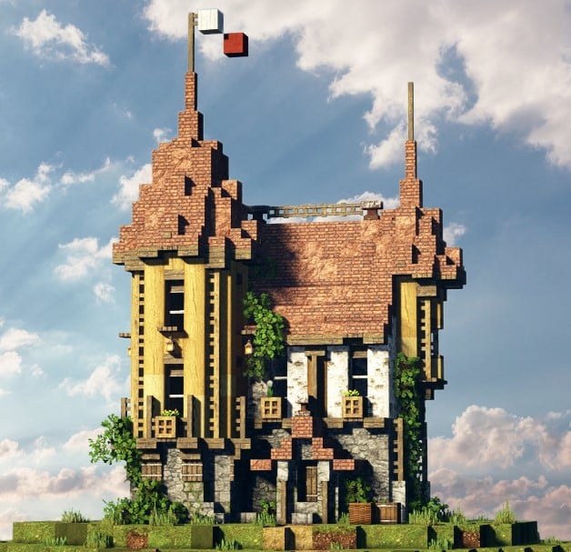 Mẫu nhà trung cổ Minecraft đặc sắc