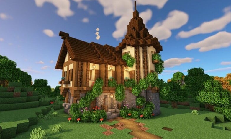 Mẫu nhà trung cổ Minecraft vô cùng đẹp