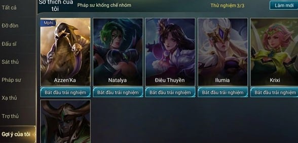 Nhấn Bắt đầu trải nghiệm
