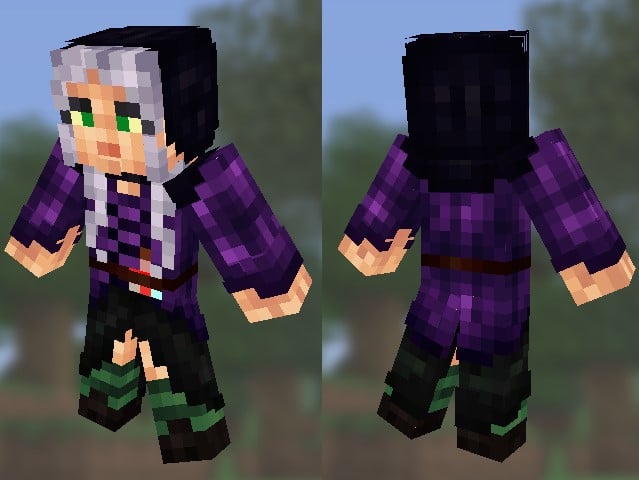 Skin phù thủy trong Minecraft ấn tượng