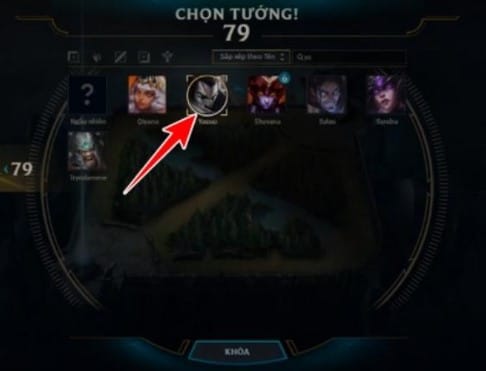 Tham gia trận đấu và chọn tướng LMHT
