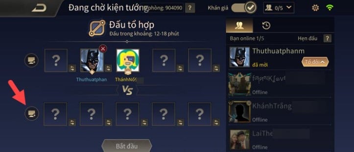 Thêm máy vào trận