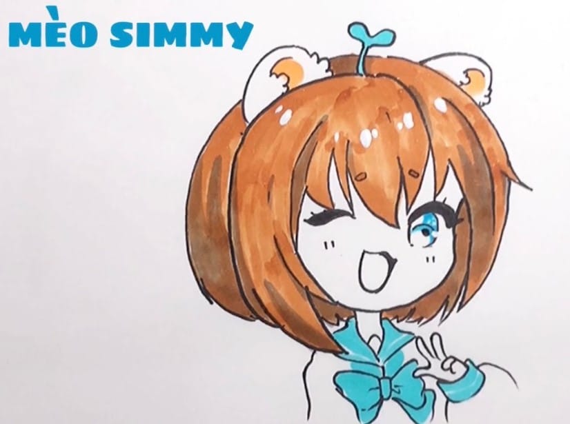 Vẽ Simmy Chibi Cute Đơn Giản