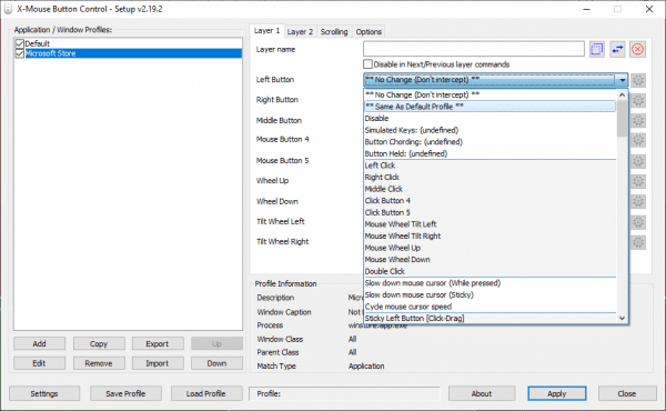 X-Mouse Button Control