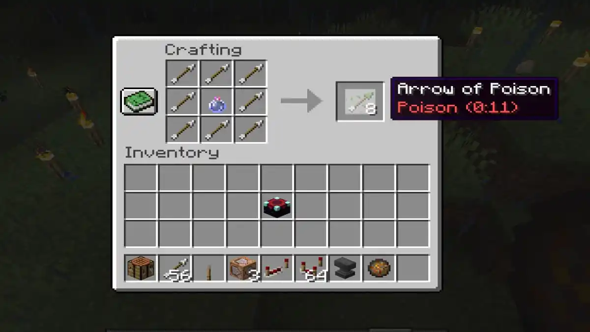 Cách Làm Mũi Tên Hiệu Ứng Trong Minecraft