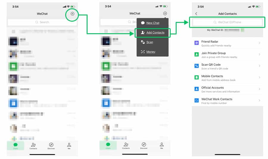 Cách kết bạn trên WeChat bằng số điện thoại