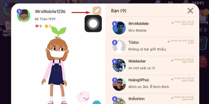 Chọn biểu tượng bút chì