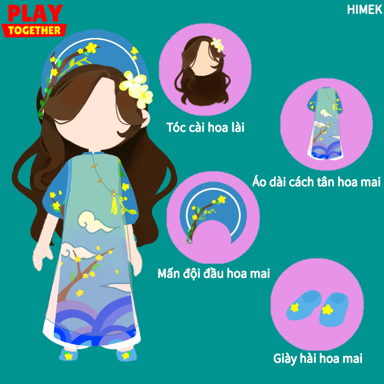 Hinh Ve Trang Phuc Ao Dai Play Together