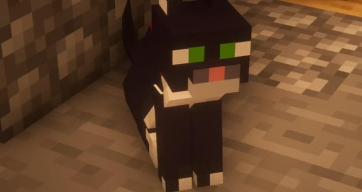 Hình ảnh mèo trong Minecraft ấn tượng