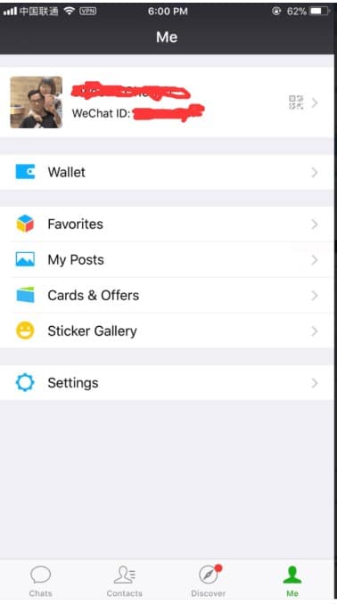 Hình nick Wechat mục thông tin cá nhân