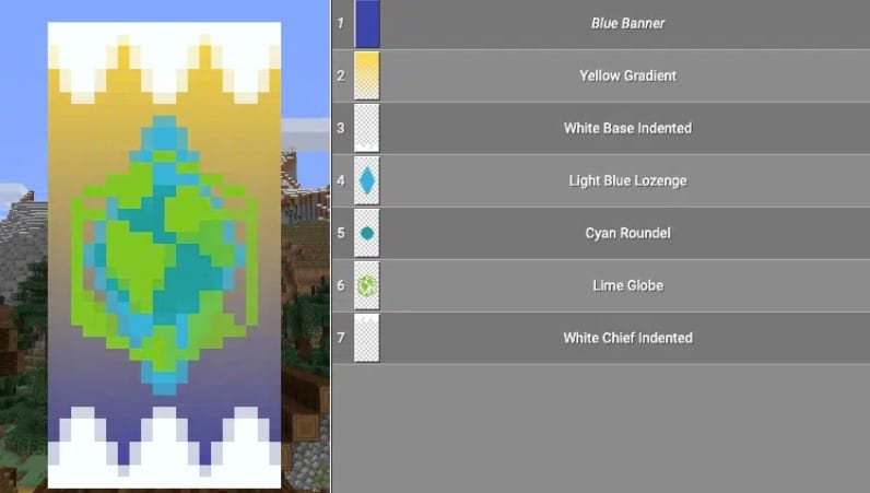 Mẫu hoa văn cờ hiệu Minecraft cực đẹp