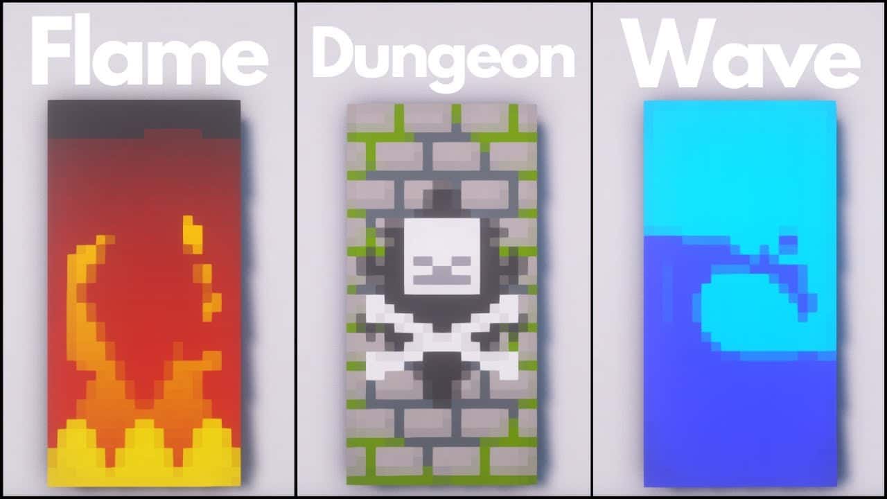 Mẫu hoa văn cờ hiệu Minecraft cực kỳ độc lạ