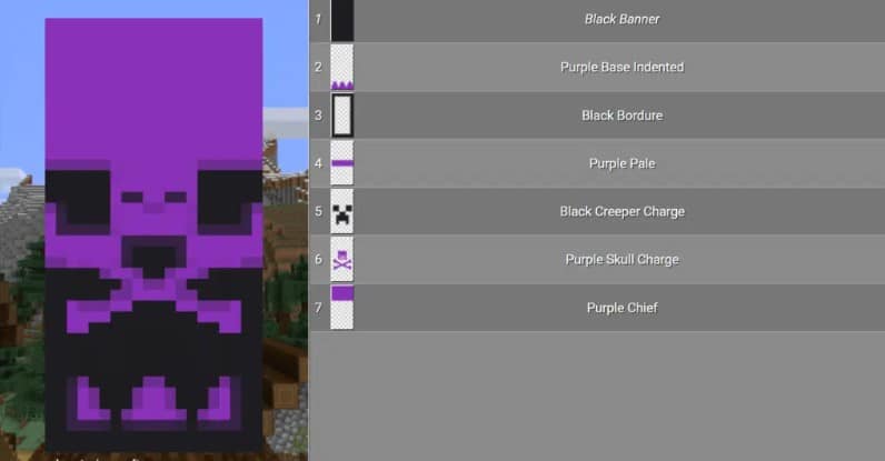 Mẫu hoa văn cờ hiệu Minecraft mới đẹp