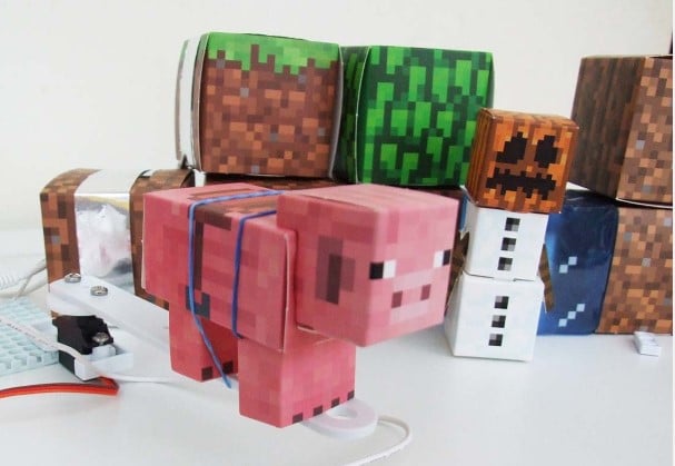 Mẫu mô hình giấy Mincraft cực đáng yêu