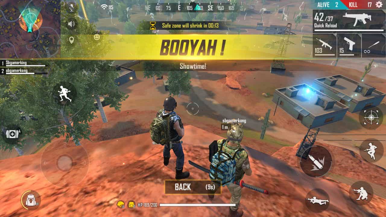Booyah là thông báo chiến thắng trong Free Fire