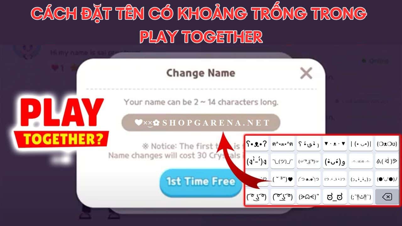 Cach Dat Ten Co Khoang Trong Trong Play Together