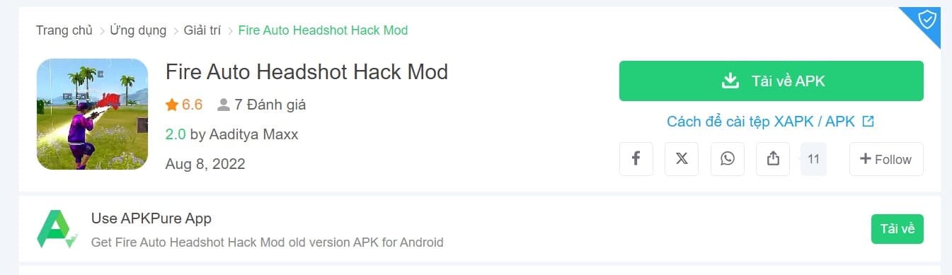 Fire Auto Headshot Hack Mod