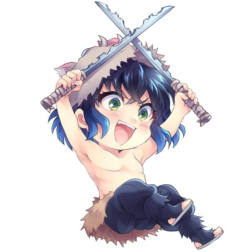 Hình Inosuke Chibi Cực Dễ Thương