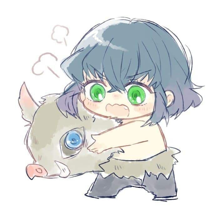 Hình Inosuke Chibi Siêu Cute