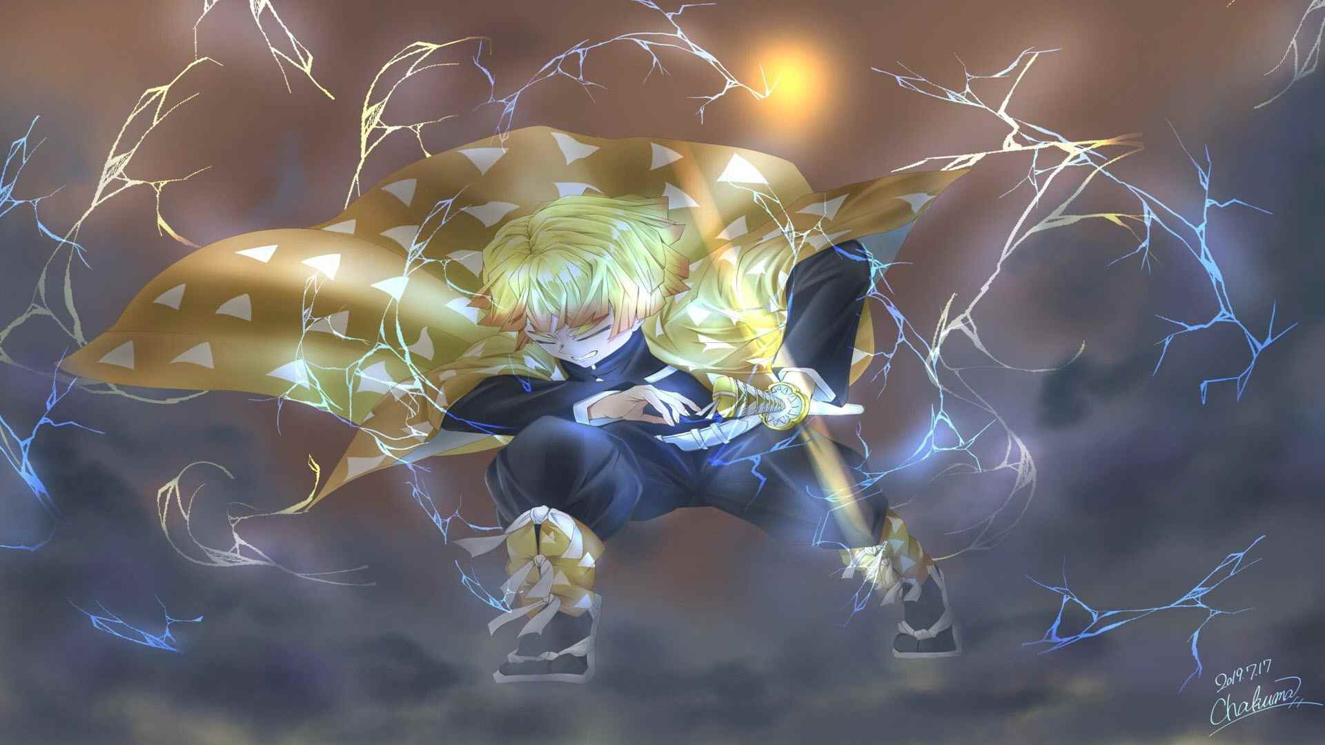 Hinh Nen NV Zenitsu Anime Ngau